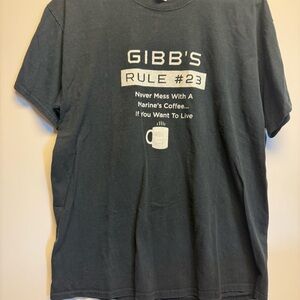 Gildan Black T-Shirt with White Graphic Print